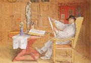 Carl Larsson self-portrait in the Studio china oil painting artist